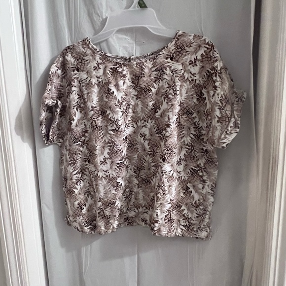 CHRISTOPHER and banks brown linen blend top size m - Picture 1 of 4